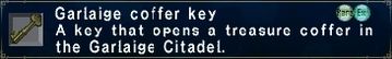 Garlaige coffer key