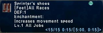 Sprinter's shoes