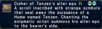 Cipher of Tenzen's alter ego II
