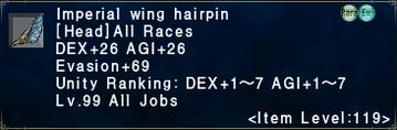 Imperial wing hairpin