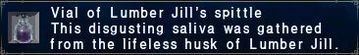 Vial of Lumber Jill's spittle