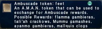 Ambuscade token: feet